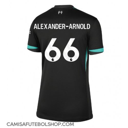 Camisa de time de futebol Liverpool Alexander-Arnold #66 Replicas 2º Equipamento Feminina 2024-25 Manga Curta